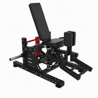 Appareil de Squat à Ciseaux Robuste à Charge de Plaques avec Rouleaux en Mousse et Plaques de Repose-Pieds pour l'Entraînement de Force en Salle de Sport Commerciale