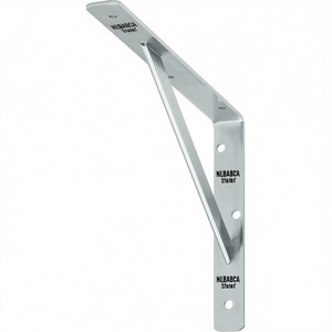 Étagère utilitaire VORMANN, capacité de charge 300 kg, longueur 300 mm, hauteur 200 mm, largeur 30 mm, épaisseur 4 mm, acier thermolaqué blanc - Product Image 3