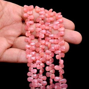 Perles de rhodochrosite AAA+ 6x8mm-6x9mm, lisses, en forme de poire, briolette, pierres semi-précieuses naturelles pour la fabrication de bijoux - Product Image 5