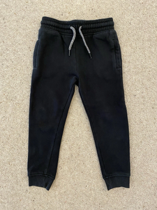 Pantalons de jogging décontractés en molleton de coton pour enfants, taille mi-haute, avec taille élastique, ourlet ouvert, poches - Pantalons d'hiver légers - Product Image 2
