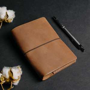 Funda de Cuaderno Recargable A5 de Cuero Genuino Personalizada, Resistente a Olores, Resistente y Cómoda, para Regalos Empresariales LNBC-0006 - Product Image 5