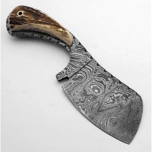 JEXMOO Custom Handmade Damascus Steel Chef Cleaver Multi-Functional <b>Twist</b> Pattern <b>Knife</b> with leather Sheath for Kitchen Use - Product Image 3