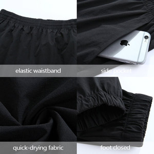 Pantalones deportivos con cintura elástica informales personalizados para hombre, pantalones deportivos acampanados de alta calidad para correr, lona de color Spandex bordada - Product Image 2