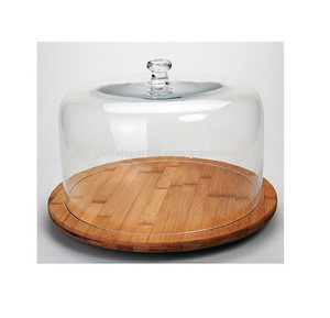Plateau de table fait main pour décoration de mariage dessus de table plateau à gâteau en bois avec dessus en verre Fabricant en gros - Product Image 5