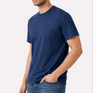 T-shirt pour homme en coton 100% uni décontracté |   Manches courtes de haute qualité, coupe classique |   Tissu doux et respirant, col rond, pour un usage quotidien - Product Image 5