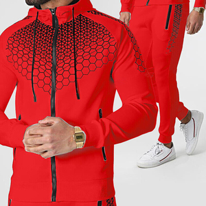 Survêtement deux pièces de style sweat à capuche de haute qualité pour hommes, conception de logo personnalisable, entraînement/fitness confortable, grande taille, solide - Product Image 4
