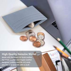 Porte-cartes de crédit d'usine de haute qualité, portefeuille en cuir véritable pour hommes - Product Image 2
