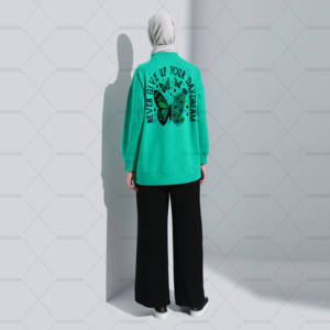 Pakistán hizo nuevo estilo de algodón islámico holgado sudaderas con capucha para mujeres musulmanas OEM precio razonable señoras sudaderas con capucha - Product Image 6