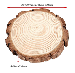 ที่รองแก้วไม้ธรรมชาติยังไม่เสร็จวงกลมไม้สำหรับงานศิลปะและงานฝีมือโครงการ DIY และของตกแต่งบ้าน - Product Image 2