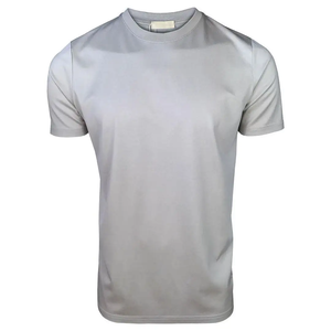 Lujo cuello redondo suave brillante en blanco doble algodón hombres camisetas Fitness brillo doble algodón hombres camisetas - Product Image 5