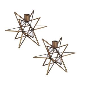 Ensemble de 2 bougeoirs en fer au design attrayant, taille et forme personnalisées, pour les événements de mariage - Product Image 1