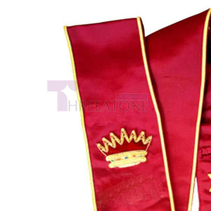 สายคาดชุดผ้าโพลีเอสเตอร์ซาตินเรียบพร้อมขอบตัดขอบสีทองสำหรับทีมหรือสวมใส่ทางวิชาการรูปลักษณ์ที่สวยงาม - Product Image 3