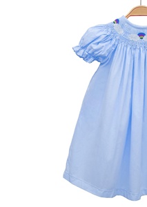 Vestido de manga corta bordado a mano, ropa personalizada para niños y niñas, OEM, ODM, venta al por mayor - Product Image 3