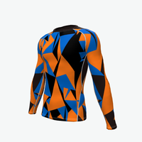 Camiseta de Compresión para Surf y Natación, Ligera, de Malla, con Protección UV, Cuello Redondo, Manga Larga, Ajuste Ceñido, Logotipo Personalizado, Secado Rápido, para Correr