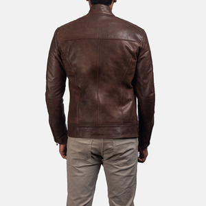 <b>Top</b> Selling Men's <b>High</b> Street Winter <b>Leather</b> Jacket-Windproof Breathable Custom Colors Available - Product Image 4