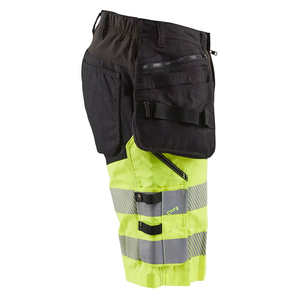 Pantalones cortos reflectantes para trabajo de alta visibilidad, pantalones cortos para trabajadores con múltiples bolsillos, pantalones cortos de seguridad para carga de construcción para hombres - Product Image 3