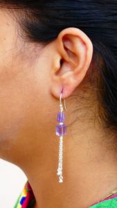 Pendiente de cadena de amatista de moda esterlina 925 plateado hecho a mano piedras preciosas señoras desgaste gota - Product Image 5