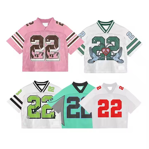 ชุดเสื้อฟุตบอลอเมริกันแบบถักลายโลโก้ออกแบบได้ตามต้องการ - Product Image 6