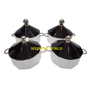 Ensemble de quatre casseroles en métal d'excellente qualité, faites à la main, à double paroi, de qualité supérieure, pour réchauffer les aliments de luxe en métal - Product Image 6