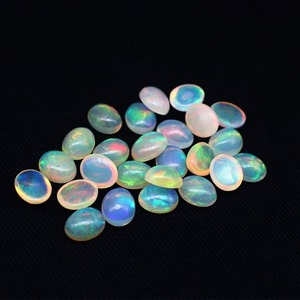 Opale de feu éthiopienne cabochon de haute qualité, opale naturelle de forme ovale 5x7mm, certifiée par un tiers, pierre précieuse en vrac pour la fabrication de bijoux - Product Image 4