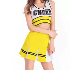 Derniers modèles de tenues de cheerleading sans manches, taille adulte, fournisseur d'usine, vêtements de cheerleading pour les uniformes de cheerleading - Product Image 1