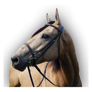 บังเหียนหนังบุนวมนุ่มปรับได้,สำหรับม้าที่มีหัวเข็มขัดหนังนิ่มสำหรับสายรัดและรองจมูก - Product Image 2