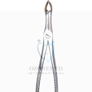 Instrument de chirurgie des racines inférieures manuel de qualité régulière professionnelle 45 pince d'extraction dentaire à motif anglais - Product Image 1