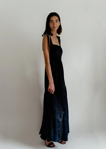 2025 dames gothique Style décontracté Midi printemps mode col haut ajustement Flare à volants numérique 100% coton couleur unie sans manches - Product Image 3