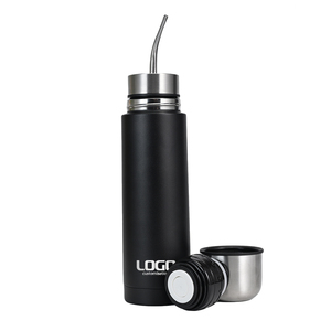 <span class=keywords><strong>Termo</strong></span> de Acero Inoxidable de 500ml para Yerba Mate con Bombilla, Boquilla de Doble Uso y Tapa para Beber, Personalizable con Marca - Product Image 1
