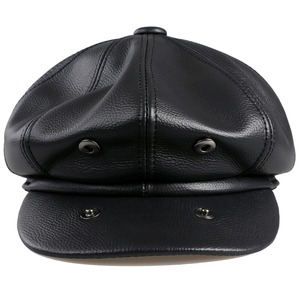 2025 nouveau Style hommes gavroche casquette plate 100% qualité supérieure en cuir de vachette véritable 8 panneaux Gatsby Ivy Golf Cabbie chapeau décontracté - Product Image 1