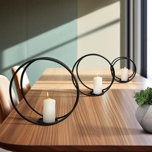 New Customized <b>Top</b> Selling Sale Metal Tealight Candle Stand Ring Shape Home Decor Vintage Candlestick Stand - Product Image 1