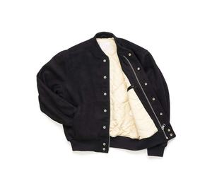 แจ็คเก็ตเบสบอลแบบ Letterman สำหรับผู้ชาย ดีไซน์ OEM ผลิตตามสั่ง ทำจากผ้า Melton ขนสัตว์แท้ ปักโลโก้ด้วยไหมเชนิลล์ สไตล์ Bomber เหมาะสำหรับฤดูหนาว - Product Image 3