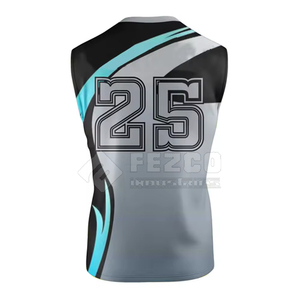 2025 Men Adults 7v7 Breathable Sleeveless Jersey Uniform Set Wholesale 100% Polyester Customizable - Product Image 4