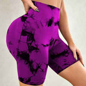Shorts de yoga sans couture taille haute ajustés pour femmes, leggings de gym personnalisés par sublimation pour femmes - Product Image 2