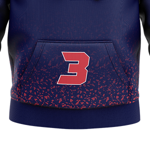 Sweat à capuche unisexe en coton éponge français pour homme brodé sur mesure design uni polaire d'hiver brodé avec poche en relief - Product Image 3