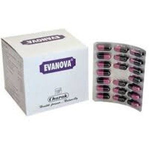 Cápsula de Charak Pharma Evanova para el alivio en los cambios de humor de la menopausia, paquete de 40 cápsulas, extracto de hierbas, cuidado de la salud de las mujeres - Product Image 4