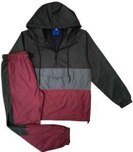 60% Polyester 40% cotton Unisex Windbreakers tracksuits <b>sets</b> zipper closure unique panel design cut and <b>sew</b> training windbreaker - Product Image 5