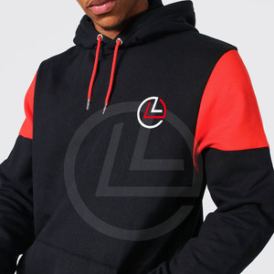 Sudadera con capucha informal para hombre con tejido mezclado de algodón y estilo Streetwear Sudadera con capucha lisa - Product Image 2