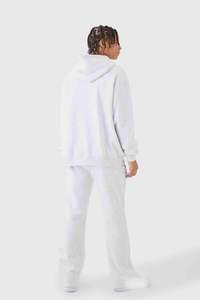 Conjunto Deportivo Holgado con Capucha Azul Claro para Hombre, Pantalones Deportivos Holgados con Logotipo Personalizado, Conjunto Informal para Correr, Entrenar, Estilo Holgado - Product Image 5