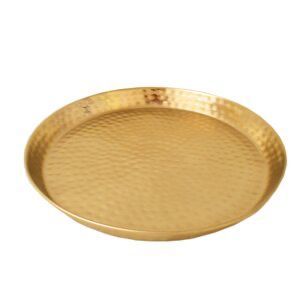 Bandeja de Metal de Diseño Increíble y Ecológica, Color Dorado, Vajilla, Utensilios de Cocina, Plato para Servir Alimentos, Fabricante de Platos de la India - Product Image 6