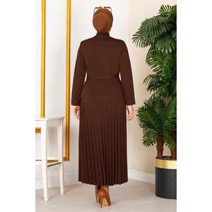 กระโปรงจีบชุดเดรสสุภาพสีน้ำตาล100MD21515 - Product Image 4