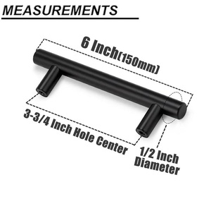 Tirador de barra de armario de cajón de acero inoxidable para el hogar, cocina, muebles de oficina, hardware, puerta, cajón, armario, manija - Product Image 3