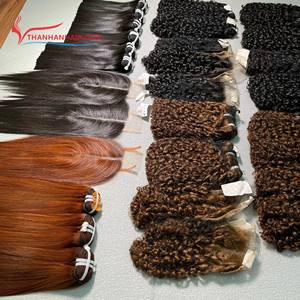 ¡OFERTAS CALIENTES! Combo de extensión de cabello humano liso de trama y cierre, color naranja, cabello vietnamita, cabello virgen - Product Image 5