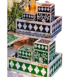 Oferta: Juego de Bandeja y Quemador de Incienso con Incrustaciones de Nácar, Especial para Ramadán y Eid, de Quality Handicrafts - Product Image 6