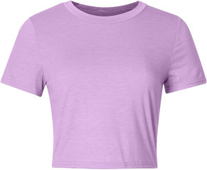 Haut de sport pour femme, coupe courte, streetwear, été, col en V, respirant, léger, 100% coton, coupe ample, contrôle de l'humidité - Product Image 3