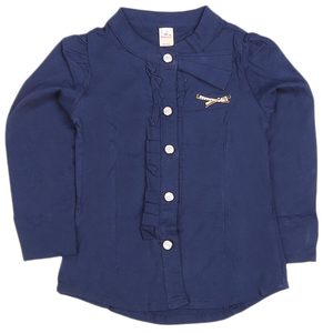 Camisa de Manga Larga para Niñas - Azul Marino - Product Image 1