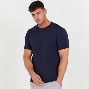 2025 New Fashion Men's Microfiber T-shirt Short Sleeve Custom Printing Logo Solid Pattern 100% Cotton Cheap Price for Adults - Product Image 6