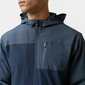 Men Hooded Windbreaker Tracksuit Set Breathable Quick Dry Sporty Lightweight Polyester Winter Outdoor <b>Nylon</b> <b>Shorts</b> - Product Image 6