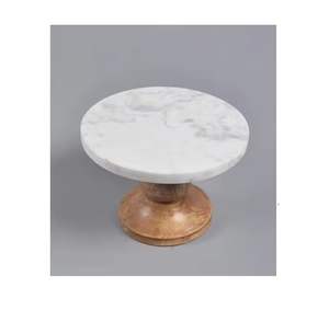 Support à gâteau en marbre blanc naturel Taille personnalisée Support à gâteau en marbre blanc naturel de meilleure qualité - Product Image 2