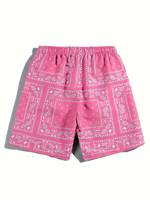 Short Homme Grande Taille XS Haute Qualité Respirant Style Rue Sublimation Logo Personnalisé Bandana Imprimé Motif Solide Été